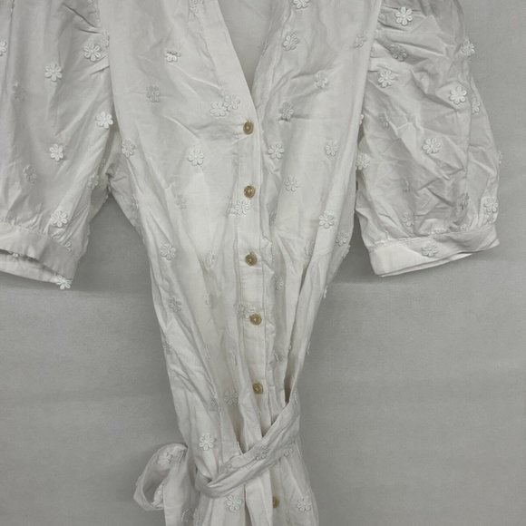 NEW Size SP Ann Taylor Petite Floral Embroidered Tie Waist Shirtdress 591826 - Picture 5 of 5